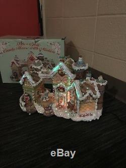 RARE! Vintage Fiber Optic Candy House with Motion Gingerbread Christmas Holiday