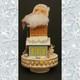 RARE Vtg PUTZ Japan Cardboard Mica Christmas House Santa Chimney Music Box READ