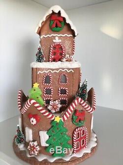 RAZ Imports Lighted 12 Round Gingerbread House Christmas NEW! 3816365