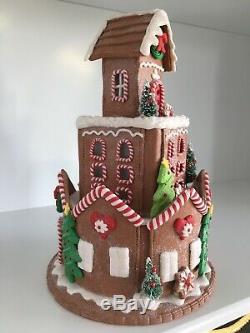 RAZ Imports Lighted 12 Round Gingerbread House Christmas NEW! 3816365