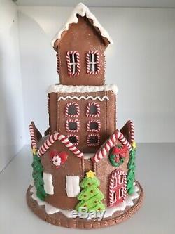 RAZ Imports Lighted 12 Round Gingerbread House Christmas NEW! 3816365