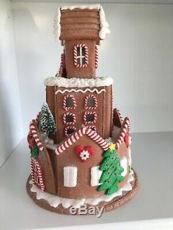 RAZ Imports Lighted 12 Round Gingerbread House Christmas NEW! 3816365