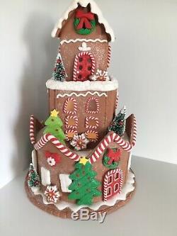 RAZ Imports Lighted 12 Round Gingerbread House Christmas NEW! 3816365