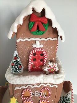 RAZ Imports Lighted 12 Round Gingerbread House Christmas NEW! 3816365