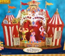 RETIRED Animated Lemax Side Shows #64492, CI\ircus Carnival Fair Freak Show