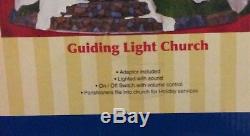 Rare 2007 Lemax Guiding Light Church Lighted Animated Musical Christmas MIB