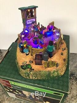 Rare 2009 Cowboy Country Rodeo Bull Riding Holiday Time Christmas Village House