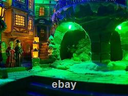 Rare ANIMATED ELECTRIC LIGHTED MUSICAL CHRISTMAS TOWN Gerson 2420070 NEW MINT