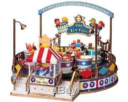 Rare And Hard To Find Lemax Carnival Village The Tea Cups Amusement Ride