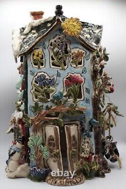 Rare Blue Sky Clayworks The Four Seasons House by Heather Goldminc 2000 X-Large