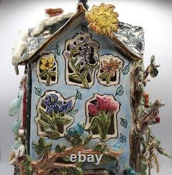 Rare Blue Sky Clayworks The Four Seasons House by Heather Goldminc 2000 X-Large