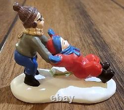 Rare Dept 56 Christmas Story Watching The Parade Ralphie To The Rescue Lot Of 2