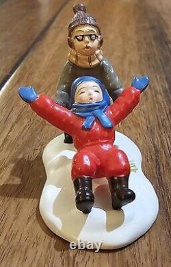 Rare Dept 56 Christmas Story Watching The Parade Ralphie To The Rescue Lot Of 2