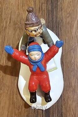 Rare Dept 56 Christmas Story Watching The Parade Ralphie To The Rescue Lot Of 2