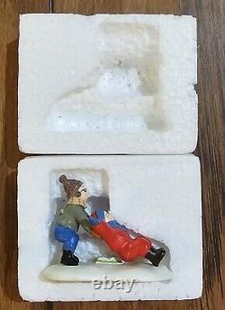 Rare Dept 56 Christmas Story Watching The Parade Ralphie To The Rescue Lot Of 2