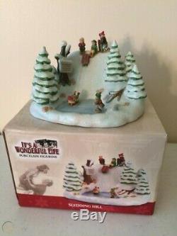 Rare Enesco Its A Wonderful Life Series Bedford Falls Sledding Hill 2005 MIB