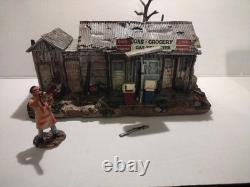Rare Hawthorne Village Texas Chainsaw Gas & Grocery Lighted Building
