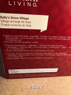 Rare Holiday Living Sally Snow Village Scene Snow Globe Christmas Music Animated