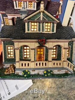 Rare LEMAX Caddington Christmas VILLAGE Oliver House Porch Farmhouse Mint In Box