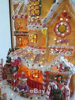 Rare Vintage Cracker Barrel Fiber Optic Gingerbread House Home Decor Christmas
