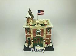 Rare and Retired Disney Village Light Up Fire Station MINT CONDITION