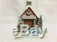 Red Farmhouse with Blue Pickup Truck Retro Christmas Mantel Village House