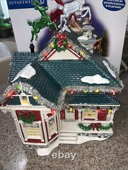 Retired Vtg Dept 56 Snow Village Christmas Lane The Tinsel And Garland House