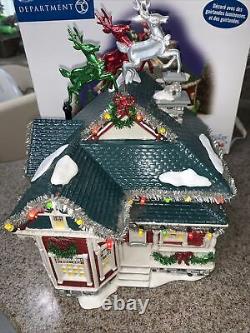 Retired Vtg Dept 56 Snow Village Christmas Lane The Tinsel And Garland House