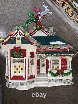 Retired Vtg Dept 56 Snow Village Christmas Lane The Tinsel And Garland House