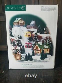 SEE VIDEO Dept 56 Animated Gondola Ski Lift Mountain Cable Car Christmas Village