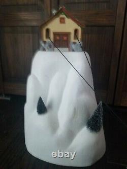 SEE VIDEO Dept 56 Animated Gondola Ski Lift Mountain Cable Car Christmas Village