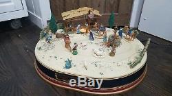 SEE VIDEO Mr Christmas Bethlehem Nativity Scene Animated Musical Motion Village