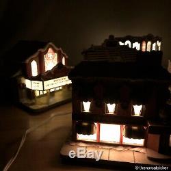 San Francisco 49ers NFL Vintage Christmas Lighted Hawthorne Village Decorations