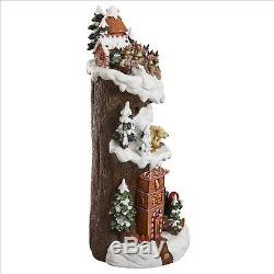 Santa's North Pole Snow-top Workshop Holiday Christmas Decor Lighted Sculpture