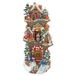 Santa's Snow-top Workshop Holiday Christmas Decor North Pole Lighted Sculpture