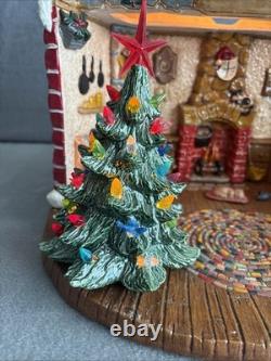Santa's Workshop Ceramic Mold 1981 Christmas Village Christmas Tree Lighted VTG