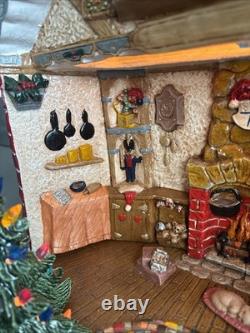 Santa's Workshop Ceramic Mold 1981 Christmas Village Christmas Tree Lighted VTG