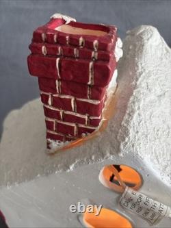 Santa's Workshop Ceramic Mold 1981 Christmas Village Christmas Tree Lighted VTG