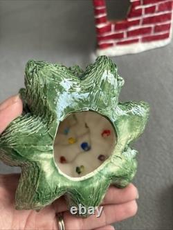 Santa's Workshop Ceramic Mold 1981 Christmas Village Christmas Tree Lighted VTG