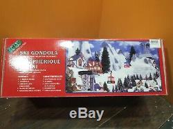 See Video NEW Lemax Ski Lift Gondola Cable Car Animated Christmas Village Dept56