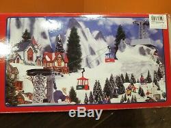 See Video NEW Lemax Ski Lift Gondola Cable Car Animated Christmas Village Dept56