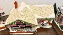 Set Of 2 Department 56 Christmas Village 2007 The Flamingo Motel & Lot 57 Court