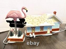 Set Of 2 Department 56 Christmas Village 2007 The Flamingo Motel & Lot 57 Court