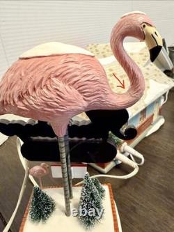 Set Of 2 Department 56 Christmas Village 2007 The Flamingo Motel & Lot 57 Court