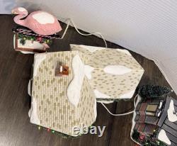 Set Of 2 Department 56 Christmas Village 2007 The Flamingo Motel & Lot 57 Court