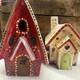 Set of 2 Nathalie Lete Anthropologie Holiday Village House 2021 Christmas