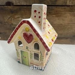 Set of 2 Nathalie Lete Anthropologie Holiday Village House 2021 Christmas