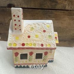 Set of 2 Nathalie Lete Anthropologie Holiday Village House 2021 Christmas