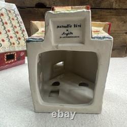 Set of 2 Nathalie Lete Anthropologie Holiday Village House 2021 Christmas