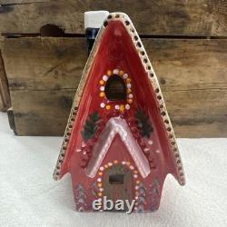 Set of 2 Nathalie Lete Anthropologie Holiday Village House 2021 Christmas